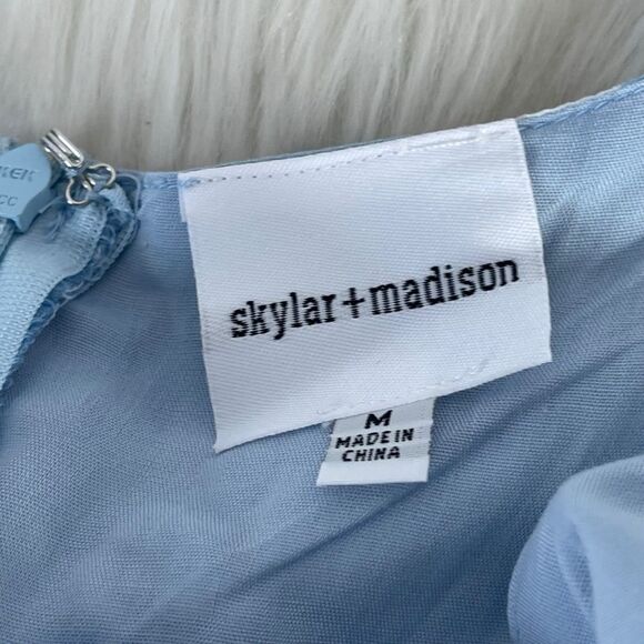 Skylar + Madison NWT Sky Blue Cloud Print Sundress Sz M - Picture 5 of 7